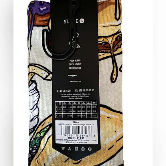 STANCE MEN’S NWT CASUAL CREW HEIGHT W/NEEN WILLIAMS “NOT A DAMN CHANCE!” Socks - Picture 3 of 8